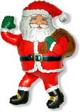 Шар Фигура, Дед мороз с подарками / Santa greeting (в упаковке)