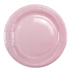 Тарелки бумажные ламинированные Розовые / Pink