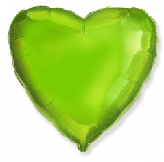 Шар Сердце, Лайм / Green Lime (в упаковке)